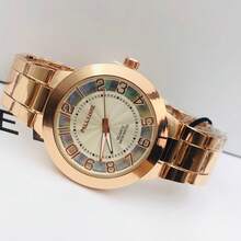 Women's Waterproof Rose Gold Watch - 紫色 - 查看 2