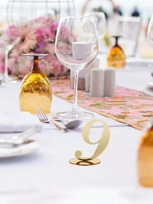 1 bộ = 10 chiếc Giá đỡ số bàn bằng Acrylic tráng gương vàng, Giá đỡ số bàn ăn hiện đại 1-20, Thích hợp cho đám cưới, tiệc tùng, sự kiện Quà tặng tốt nhất, Trang trí đám cưới, Trang trí nhà cửa, Trang trí phòng Tiệc cô dâu - Vàng - Xem 8