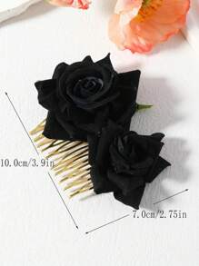 Flower Decor Hair Pin Boho Perfect Gift For Friends For Daily Use Valentine's Day Hair Combs Combs For Hair Side Comb