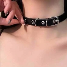 1 szt. Spersonalizowany naszyjnik choker w stylu punk rockowym z czarnej skóry dla fajnych akcesoriów imprezowych dla dziewczyn
