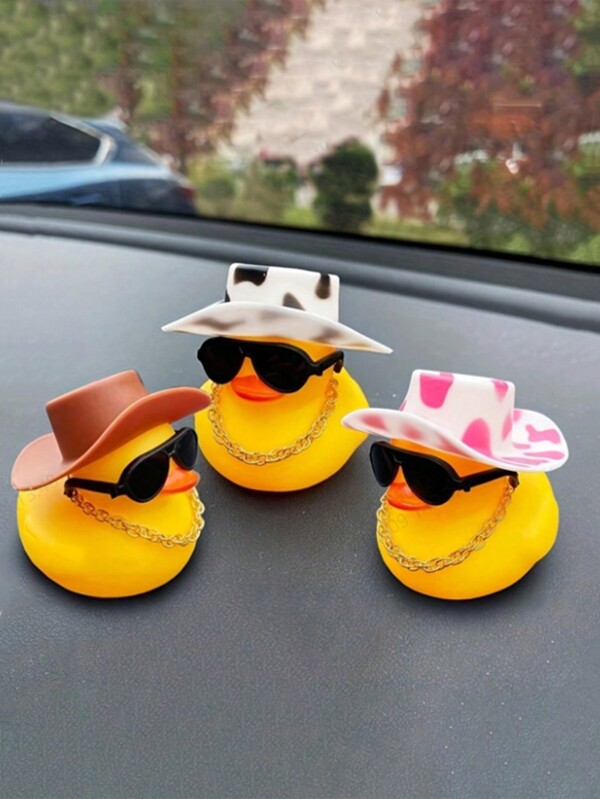 1 Pc, Enfeites de Pato Cowboy, Personagens de Desenhos Animados Fofos, Enfeites de Carro de Mesa, Decorações para Casa Europeia, Decorações para Sala de Estar, Presentes de Aniversário, Artesanato, Enfeites, Artesanato, Enfeites de Bancada, Enfeites de Mesa de Jantar Interna, Decoração, Carro