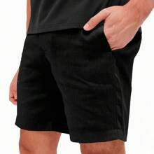 Kit 2 Premium Linen Shorts Luxury Men's Bermuda Shorts For Beach Fashion - 乾枯玫瑰色 - 查看 3