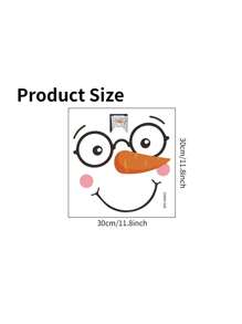 1 件雪人图案装饰马桶盖贴纸自粘贴纸，防水可移除 PVC 装饰马桶盖贴纸，贴纸，墙贴花，家居装饰乙烯基贴花，春季装饰品让您的家焕然一新，拉玛装饰贴纸 - 彩色 - 查看 10