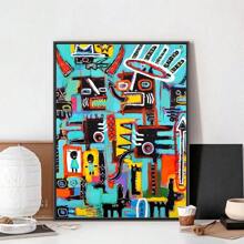 1PC B-Abst-Ract D-Basq-Uiats-APoster No Framed Poster Kraft Club Bar Paper Vintage Poster Wall Art Painting Bedroom Study Stickers Frameless, Canvas