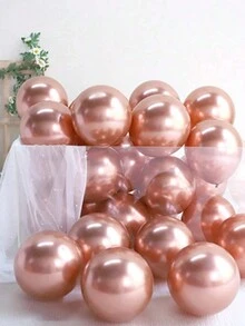 Bộ 20 bóng bay kim loại màu vàng hồng/bạc/hỗn hợp, thích hợp cho sinh nhật, đám cưới, họp mặt gia đình, tiết lộ giới tính, tiệc theo chủ đề, trang trí tiệc và trang trí nhà cửa - Nhiều màu - Xem 6