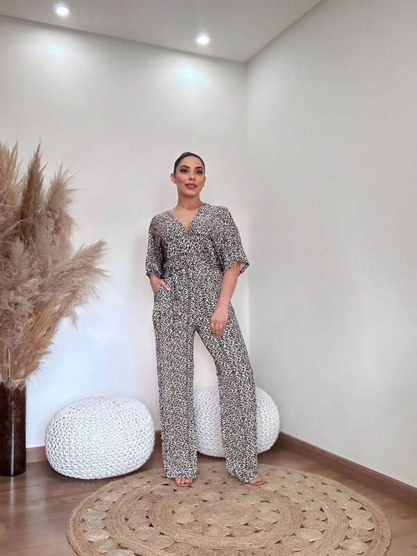MACACÃO LONGO PANTALONA COM MANGAS