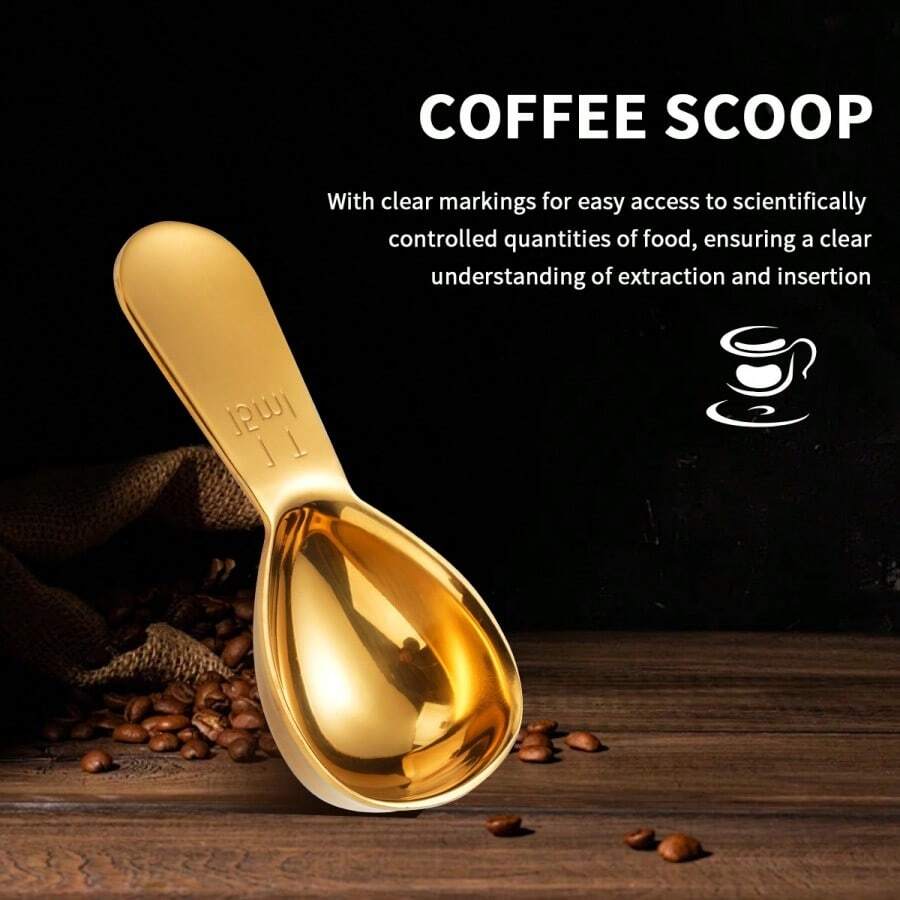Colher Medidora de Café de Aço Inoxidável 15ml 30ml, Colher Medidora de ...