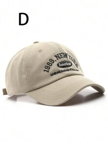 1 chiếc mũ bóng chày New York thêu Unisex, mũ bóng chày, mũ đen, mũ trắng, mũ chống nắng, mũ hip hop nhảy đường phố cho mùa xuân - Nhiều màu - Xem 6