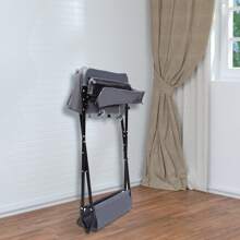 Foldable 0-12 Months Baby Changing Nursery Care Stand Table W/ Store Compartment - Grey - View 7