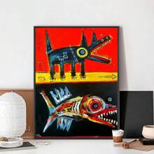 1PC B-Abst-Ract D-Basq-Uiats-APoster No Framed Poster Kraft Club Bar Paper Vintage Poster Wall Art Painting Bedroom Study Stickers Frameless, Canvas
