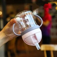 Bình đựng nước chống sặc dung tích 250ml có ống hút có tay cầm chống sặc Gravity Ball, Bình đựng nước chống sốc có cốc uống nước, dùng ngoài trời, cắm trại - Nhiều màu - Xem 5