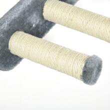 PawHut Estante de Escalada para Gatos de Pared Juego de Estantes para Gatos 4 Piezas con Hamaca Nido Rascador Plataformas para Saltar y Poste de Sisal Gris - Gris Oscuro - Ver 8