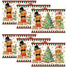 4/6 piezas Manteles individuales con temática navideña de Whoville, árbol de Navidad, manteles individuales de plástico en caja de regalo, manteles individuales para mesa con tema navideño para decoración de fiesta de Navidad en interiores y exteriores - Multicolor - Ver 15