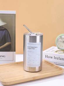 Botella de taza de café con doble enfriador de acero inoxidable 304, taza de sorber portable reutilizable para Americano helado, botella de agua, 1 pieza