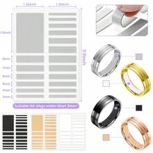 Set da 6 regolatori di misura anelli per donne, in silicone trasparente, per realizzare gioielli, spaziatori, misuratori, accessori, adattabili a quasi tutti gli anelli. Idea regalo per Pasqua, Festa della Mamma e del Papà, San Valentino, per la Scuola - Bianco - Visualizzare 5