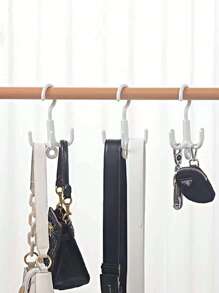 2 piezas Gancho giratorio multiusos de 4 ganchos, para colgar ropa, bolsos, cinturones, bufandas, corbatas, organizador