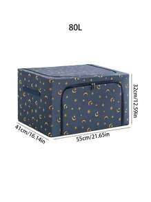 1pc Original Design Floral World Storage Box - Foldable Clothes Storage Box With Large Capacity & Zipper - Suitable For Closet & Living Room Storage Of Clothes, Snacks And More. Decorations Decor Festival Decor Room Decor Home Decor Bed Room Decor Bedroom, Organizer, Home Storage, White T Shirt Women, Black Pants Women, Ladies Winter Clothes, Dress, - Grey - View 18