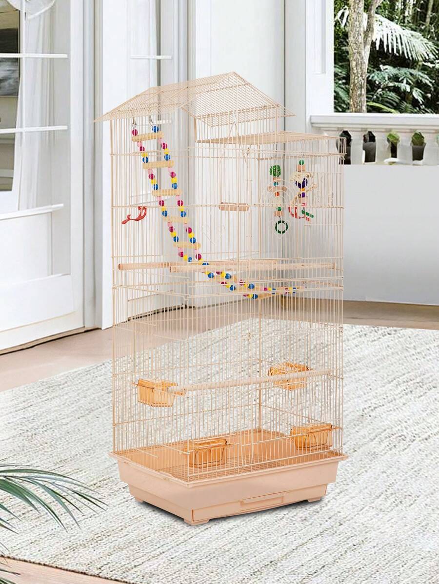 39 Inch Roof Top Large Flight Parrot Bird Cage Accessories Medium Roof
