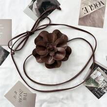 1 PC Women Big Flower Belt Handmade Bohemian Waistband Tassel Braid Belts Adjustable Woven Waist Rope Fashion Decorative Dress Accessories Halloween Halloween Summer, School Fall, Autumn, Halloween - Big Flower - View 7