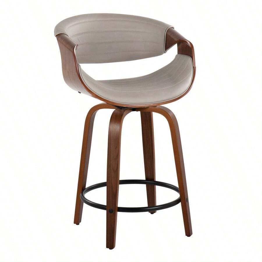 Symphony 24" MidCentury Modern FixedHeight Counter Stool With Swivel
