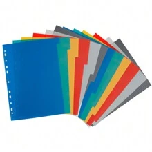 Eagle Binder Dividers, 12pcs/24pcs, Durable Plastic Dividers With Tabs, Tab Dividers For 3 Ring Binder, Multicolor Brights, A4 Size, Suitable For 2/3/4/11 Ring Binders - Multicolor - View 9