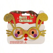 16pcs Random Christmas Decoration Eyeglasses, Snowman, Tree, Bow-Tie Style Photo Props For Family, School, Students,Christmas - Multicolor - View 10