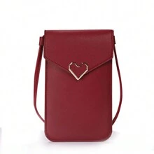 Nueva bolsa para teléfono móvil, versión coreana de una bolsa pequeña y versátil para estudiantes, con pantalla táctil transparente, bolsa cruzada diagonal para teléfono, bolso de hombro para damas y mujeres, cartera y monedero