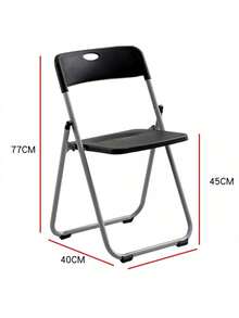 Sillas Plegables Reforzada Plastico Con 6 Sillas - Negro - Ver 5