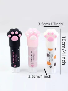 Motarro* 1pc Cat Claw Solid Glue Stick Cute Quick Stick Solid Glue Kawaii Stick Back To School
