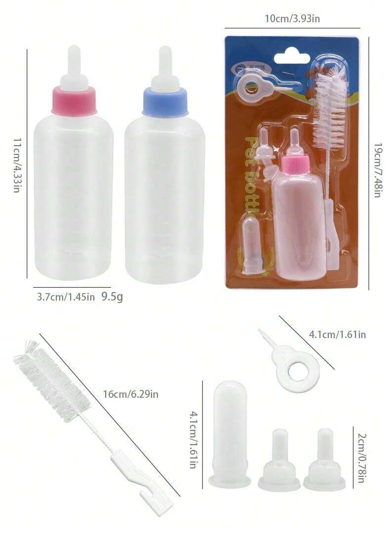 Pet Bottle Feeding Set, Baby Cat Dog Milk Bottle, Pet Puppy Kitten