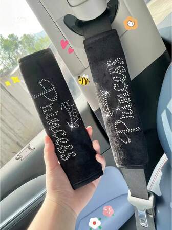 2st bilbälte diamant vadderad axelremsöverdrag dekorationsset