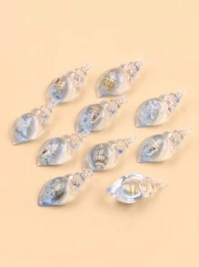 SWEET BELL 10 cái Bảy Màu sắc Hoạt hình Biển Hình con ốc Vật rủ xuống Chế tạo Của ABS Nhựa , Thích hợp Đối với DIY Đồ trang sức , Quần áo , Thủ công , Vòng tay Và Móc chìa khóa Phụ kiện - Nhiều màu - Xem 13