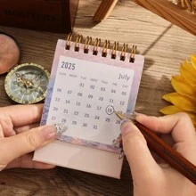 تقويم مكتبي محمول لعام 2025 ، مخطط الجدول اليومي والشهري والأسبوعي ، منظم التواريخ ، خلفية تصميم زيتي للرجوع للمدرسة ، لوازم مكتبية للمنزل والمكتب ، هدايا رأس السنة والعيد الميلاد