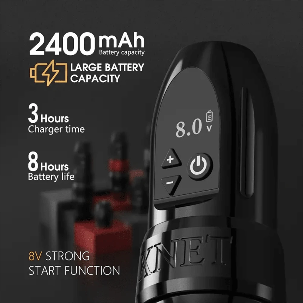 Xnet Titan 2024 Wireless Tattoo Machine Rotary Pen With Extra 38mm Grip ...