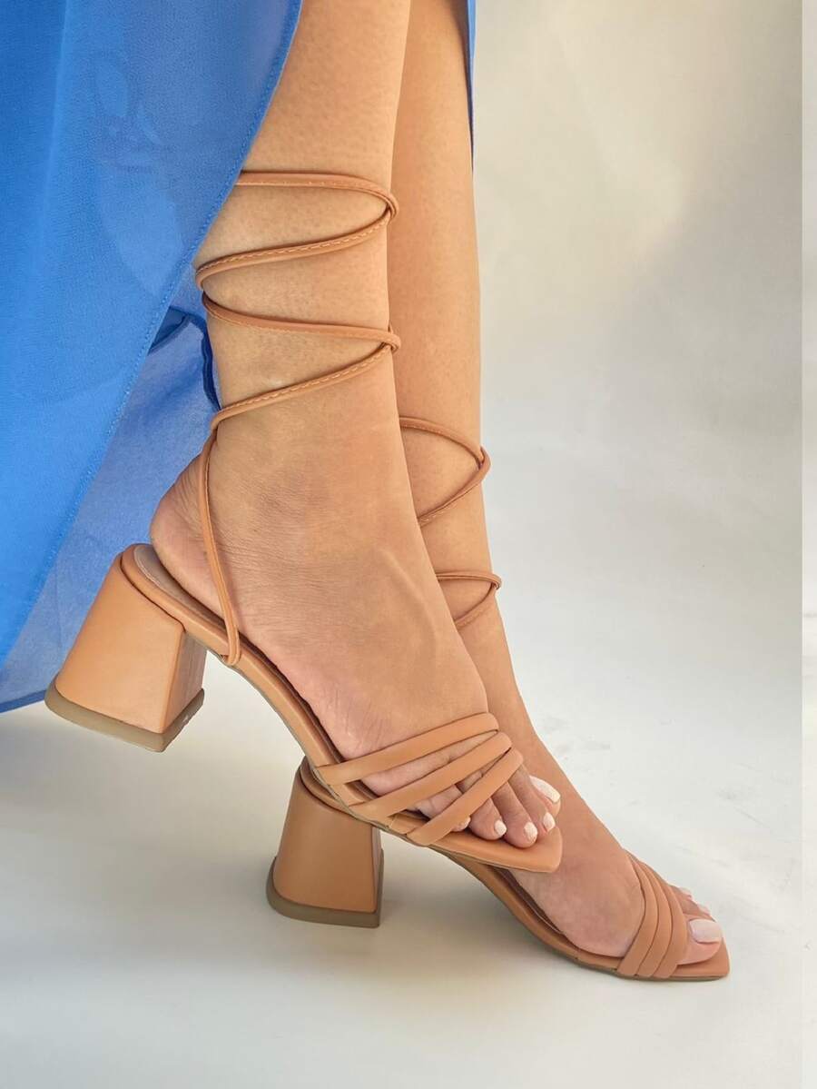 Women's Comfortable Sandal Block Heel 6.5cm Modern Women's Footwear Fashion Women's Shoes - Rỉ Nâu - Xem 1