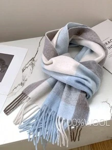 FADZOYLE 1 件女士 100% 羊毛时尚围巾长披肩大格子冬季保暖格子大围巾加厚保暖针织格子披肩和围巾厚羊毛旅行毯围巾男士中性优雅女士日常生活装旅行办公室礼物 - 圍巾 - 查看 10