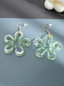 1 Pair Of New Fashion Women's Sweet And Pure Hollow Flower Earrings, Light Luxury Niche Design Earrings, Suitable For Daily Wear Valentines