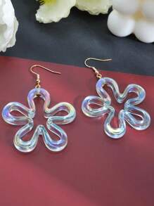 1 Pair Of New Fashion Women's Sweet And Pure Hollow Flower Earrings, Light Luxury Niche Design Earrings, Suitable For Daily Wear Valentines
