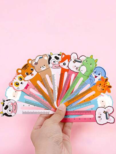 50 件可爱卡通动物纸质书签 - 10 种动物风格，共 50 张 - 生日派对小礼物、派对礼物、彩色阅读追踪器、日记配件 - 适合作为派对礼物、生日礼物、奖励、学校用品、返校