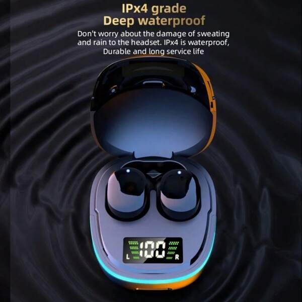 Fones de ouvido sem fio para jogos G9s de baixa latência 8D LED Hi-Fi Touch TWS