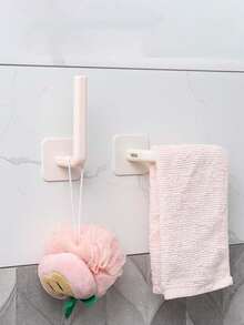 Plastic Hat Storage Hook, Multi-Functional Bathroom Towel Sticky Hook, Free Punch Coat Hook, Door Back Porch Storage Hook, Household Storage Organizer For Bedroom, Kitchen, Office, Home - Multicolor - View 1