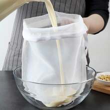 4PCS Large Size Fine Mesh Nylon Strainer For Kitchen,CheeseCloth For Straining With Handle Strainers ,Extra Fine Mesh Strainer Cheese Cloths Bulk Sieve For Cooking Kitchen Tools For Straining - White - View 1