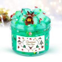Decoración navideña - Set de slime de cristal y slime de mantequilla de 60ml/100ml, divertido, sin adherencia, de textura suave, no pegajoso, excelente regalo para fiestas de Navidad/cumpleaños, bombas de baño navideñas, slime esponjoso, paquetes de slime, Navidad, slime, slime navideño, Navidad, slime navideño - Multicolor - Ver 16
