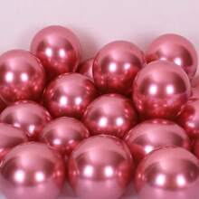 9 Inch Thickened Chrome Metal Balloon Wedding Party Decoration Wedding Balloon Set Can Use Printing - Red - View 2