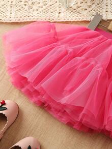 Váy Tulle Puff Cosplay Nhảy Ballet Cho Bé Gái, Cô Gái Trẻ - Màu Hồng Tươi - Xem 5