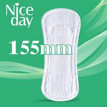 Niceday 20 miếng/gói 155mm Miếng lót quần lót chăm sóc hàng ngày siêu mỏng mềm mại Băng vệ sinh - trắng - Xem 2