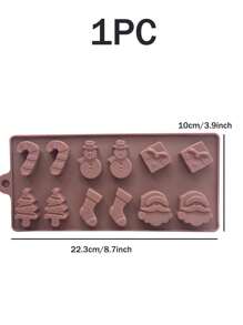 1pc /Christmas Ghost Face Fruit Ice Pudding Candy DIY Silicone Chocolate Mold Cake Mold - Multicolor - View 12