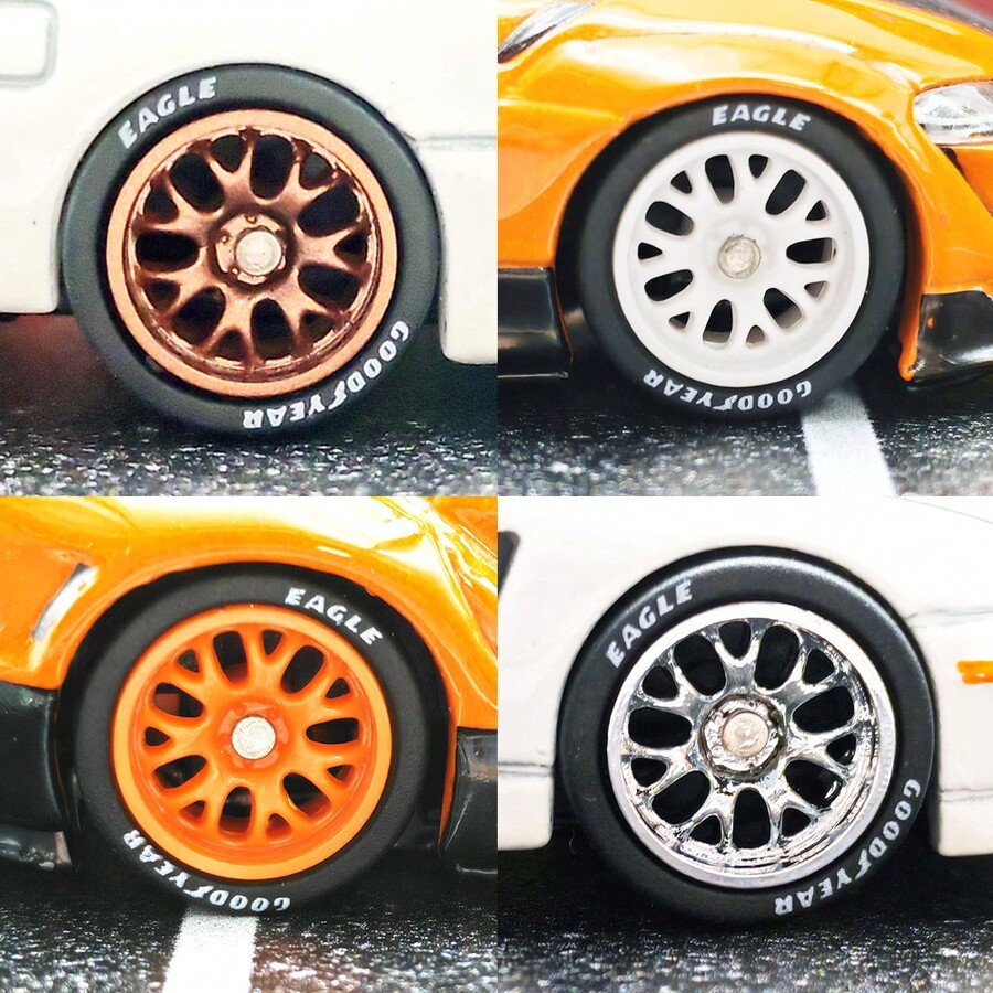 Kicarmod 1/64 Detachable Wheels ,Coloured Spokes , BBS LM-R,Tyres For ...