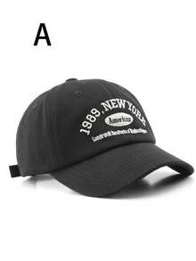1 chiếc mũ bóng chày New York thêu Unisex, mũ bóng chày, mũ đen, mũ trắng, mũ chống nắng, mũ hip hop nhảy đường phố cho mùa xuân - Nhiều màu - Xem 10