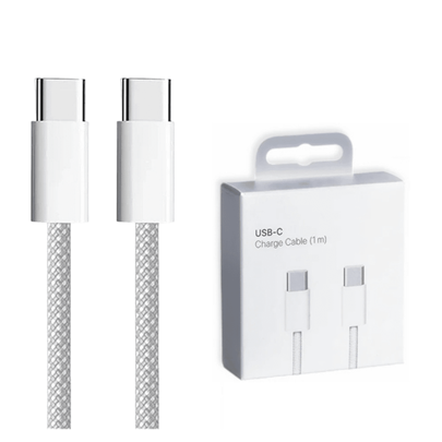 PD 60W Dual USB C Fast Charging Cable Compatible With Iphone 15 Pro Max 15 Plus Samsung POCO Type C To Type C Quick Charger Braided Cord Data Line With Box